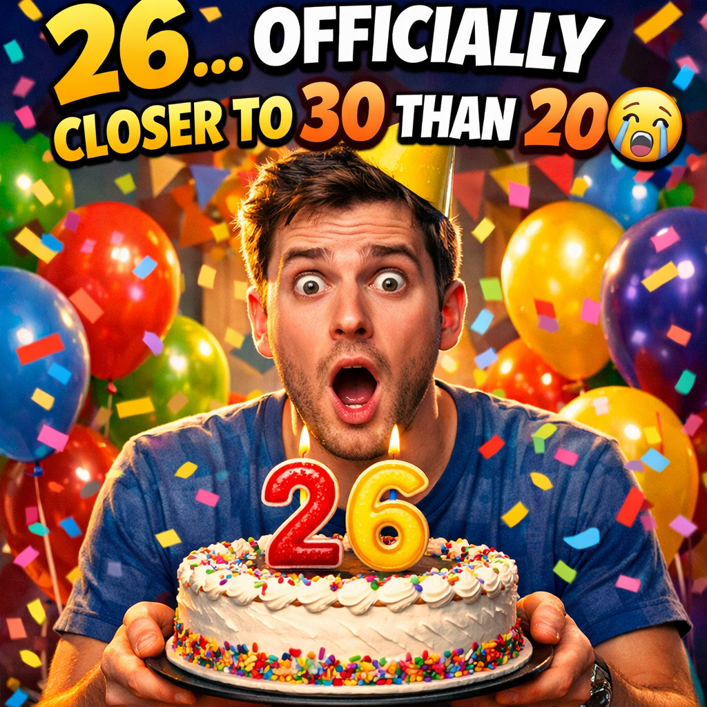 26 — now officially closer to 30 than 20