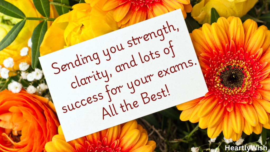 Best of Luck for your exams