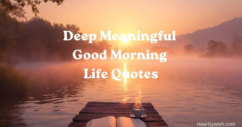 Deep Meaningful Good Morning Life Quotes Start Your Day