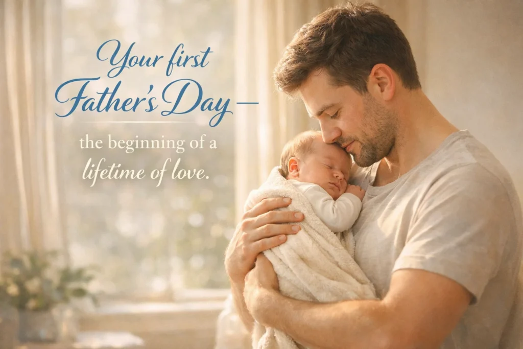 “Your first Father’s Day — the beginning of a lifetime of love.
happy fathers day wishes
