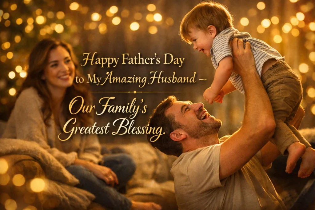 Happy Father’s Day to My Amazing Husband — Our Family’s Greatest Blessing.”
happy fathers day wishes