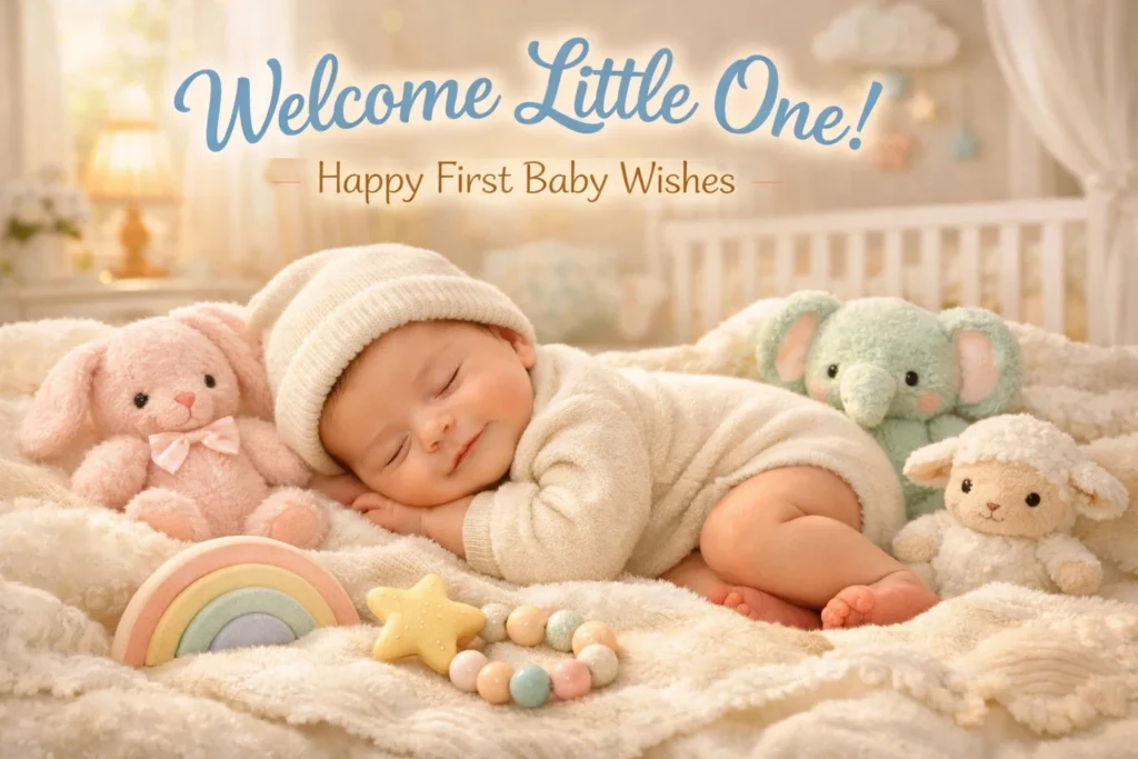happy first baby wishes for friends