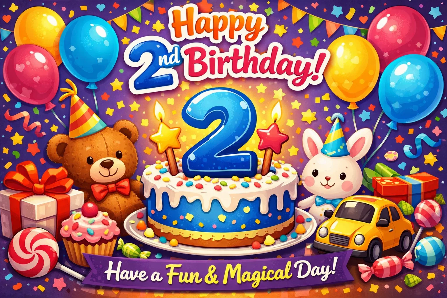 happy second birthday wishes