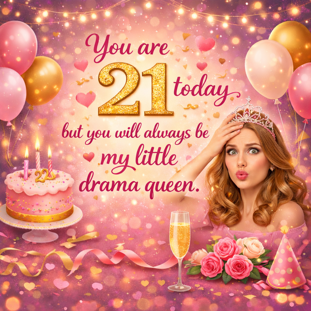 Funny and Light-hearted 21st Birthday Wishes