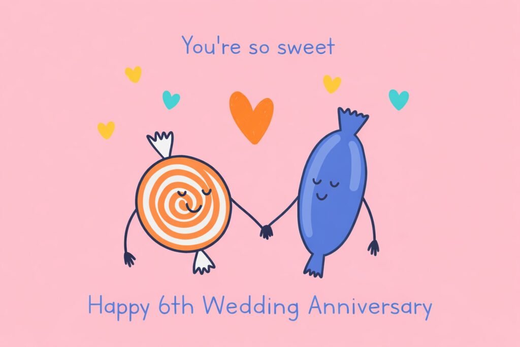 funny 6th anniversary wishes