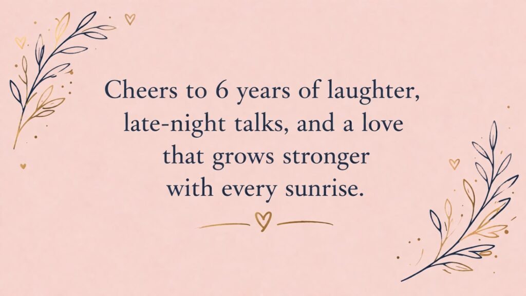 6th anniversary quotes