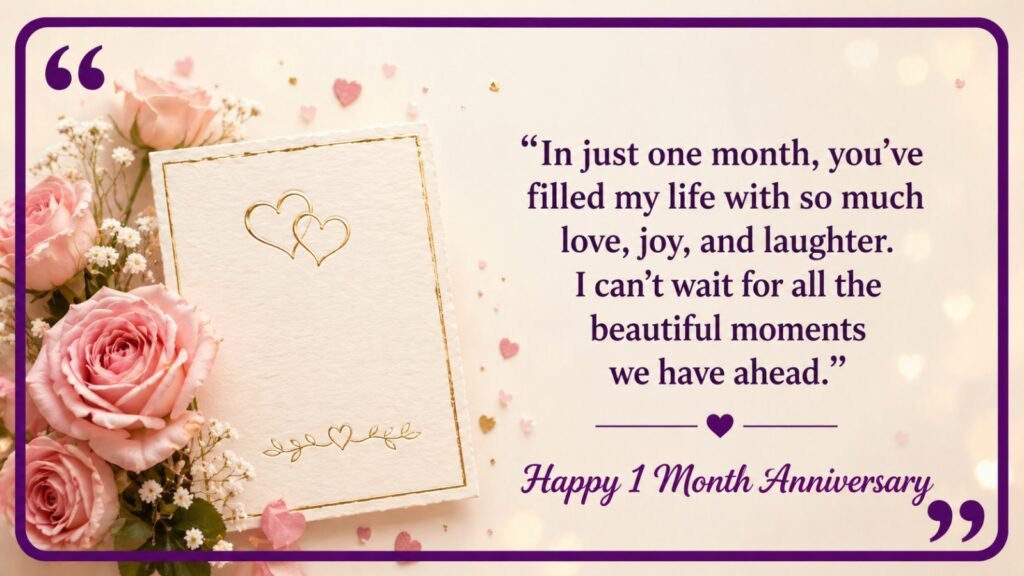 1 month anniversary
