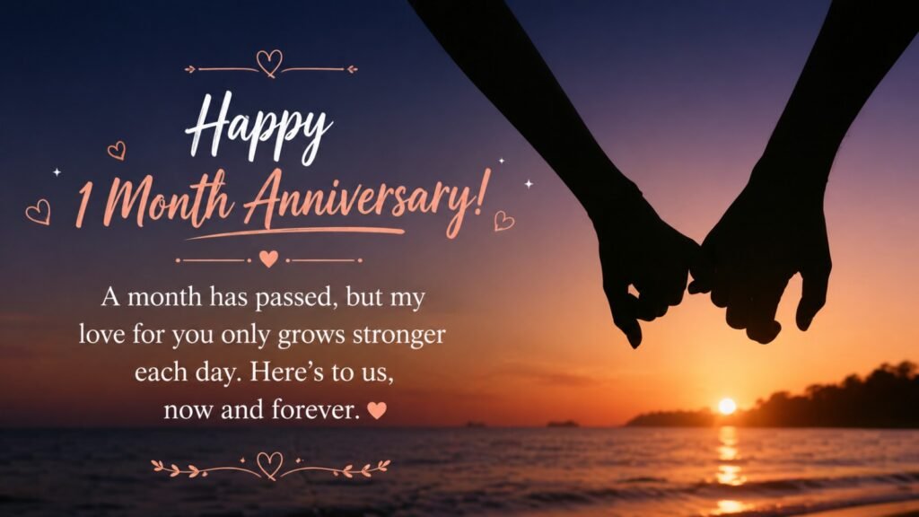 1 month anniversary wish