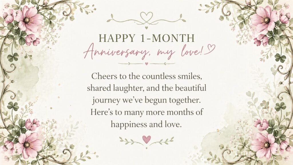 1 month anniversary wishes