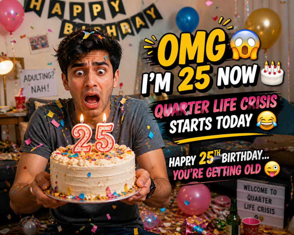funny 25th birthday wishes