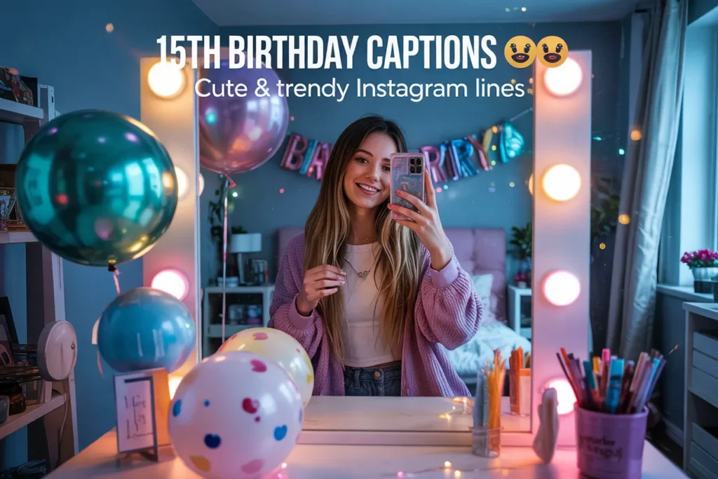 instagram captions for 15th birthday