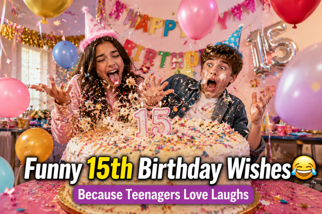 funny 15th birthday wishes
