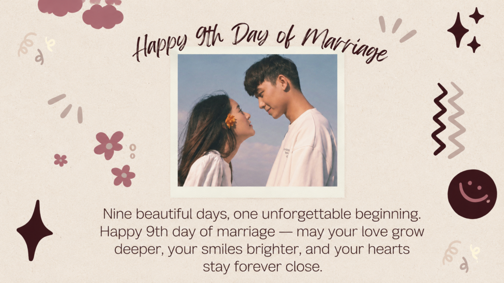9th day of marriage wish 