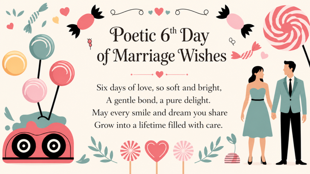 poetic 6th day of marriage wishes