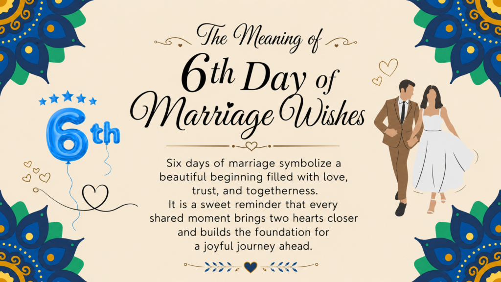 meaning behind 6th day of marriage wishes
