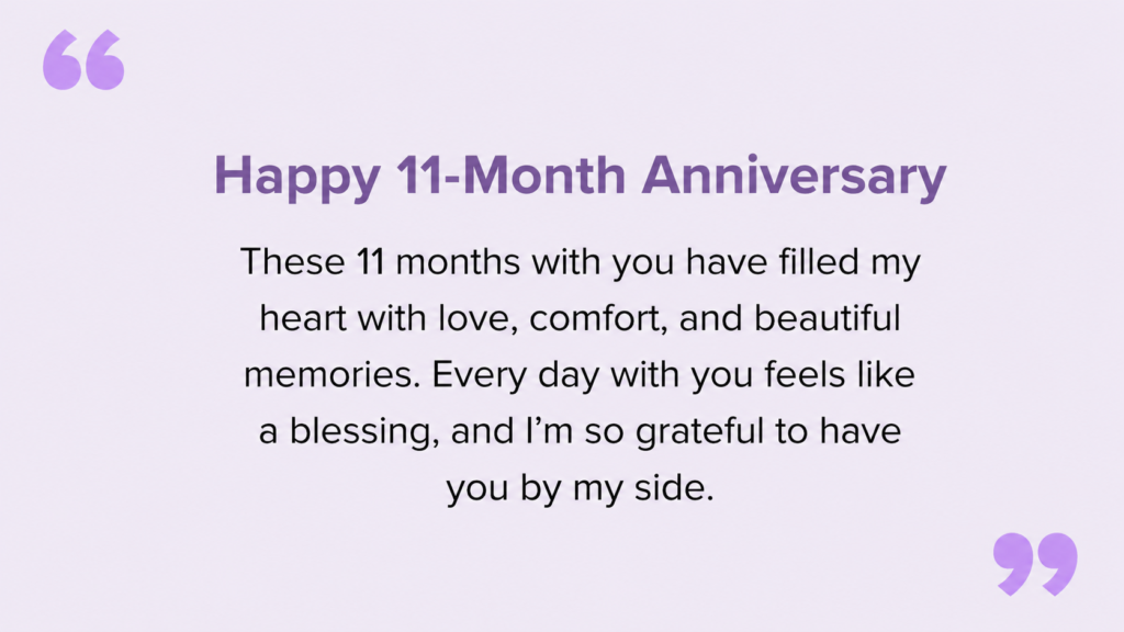 emotional 11 month anniversary quotes