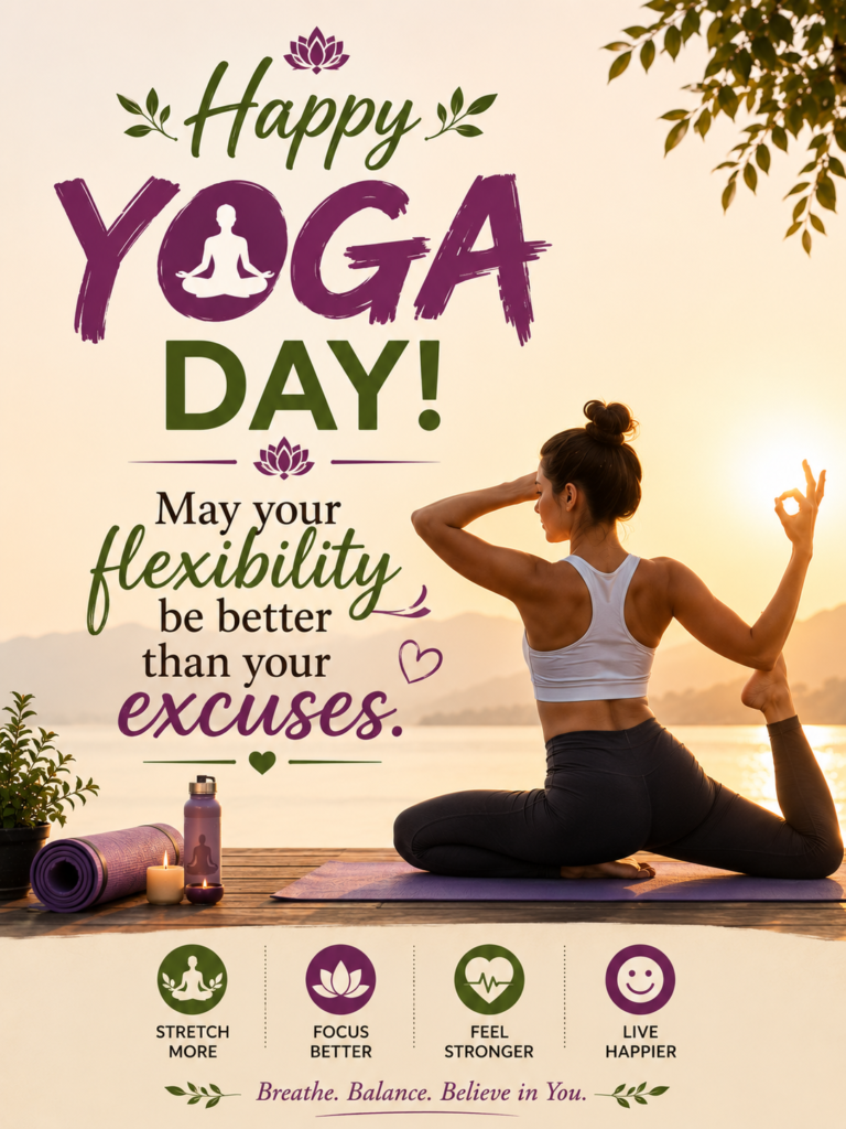 Funny and Light hearted Yoga Day Wishes