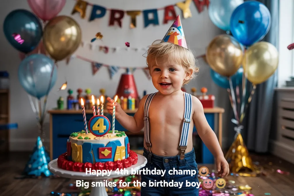 4th birthday wishes for boy