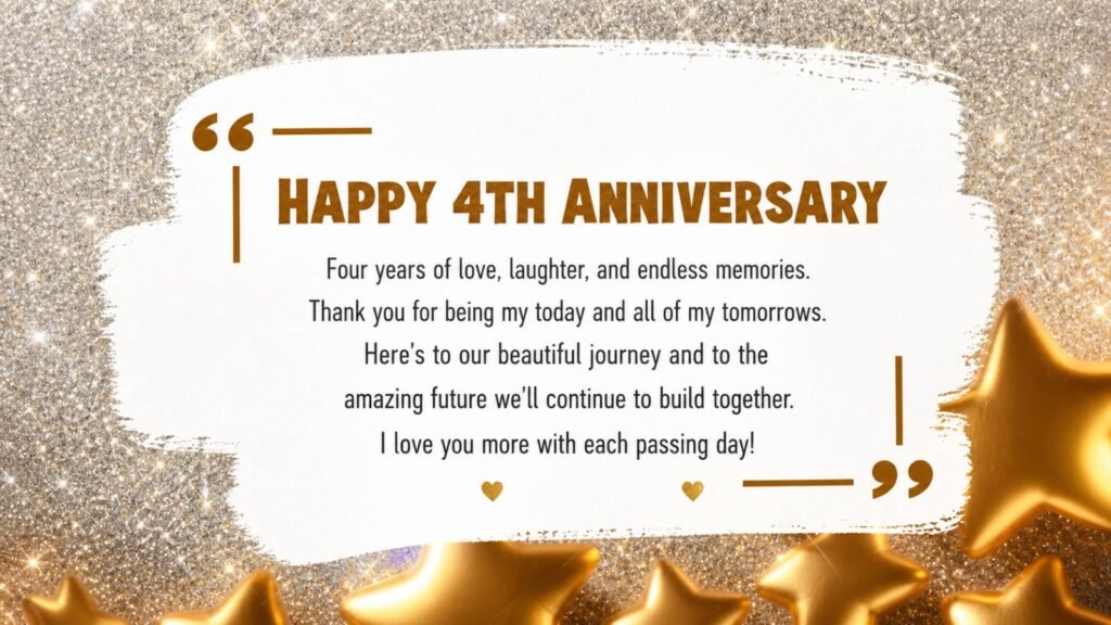 4th anniversary wishes