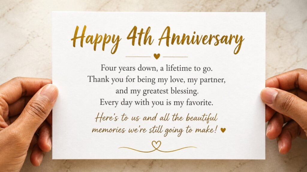 4th anniversary wish