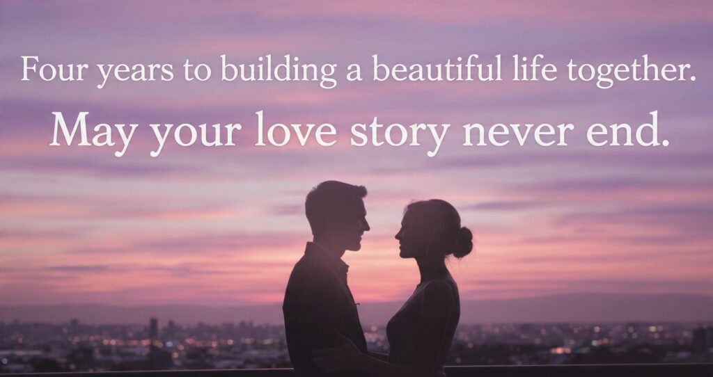 4th anniversary wishes for couple