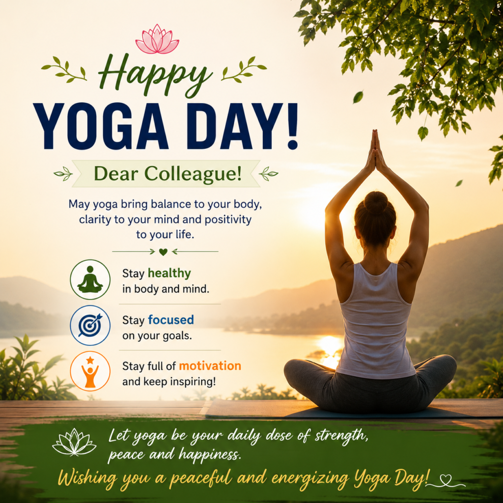 Yoga Day Wishes for Colleagues