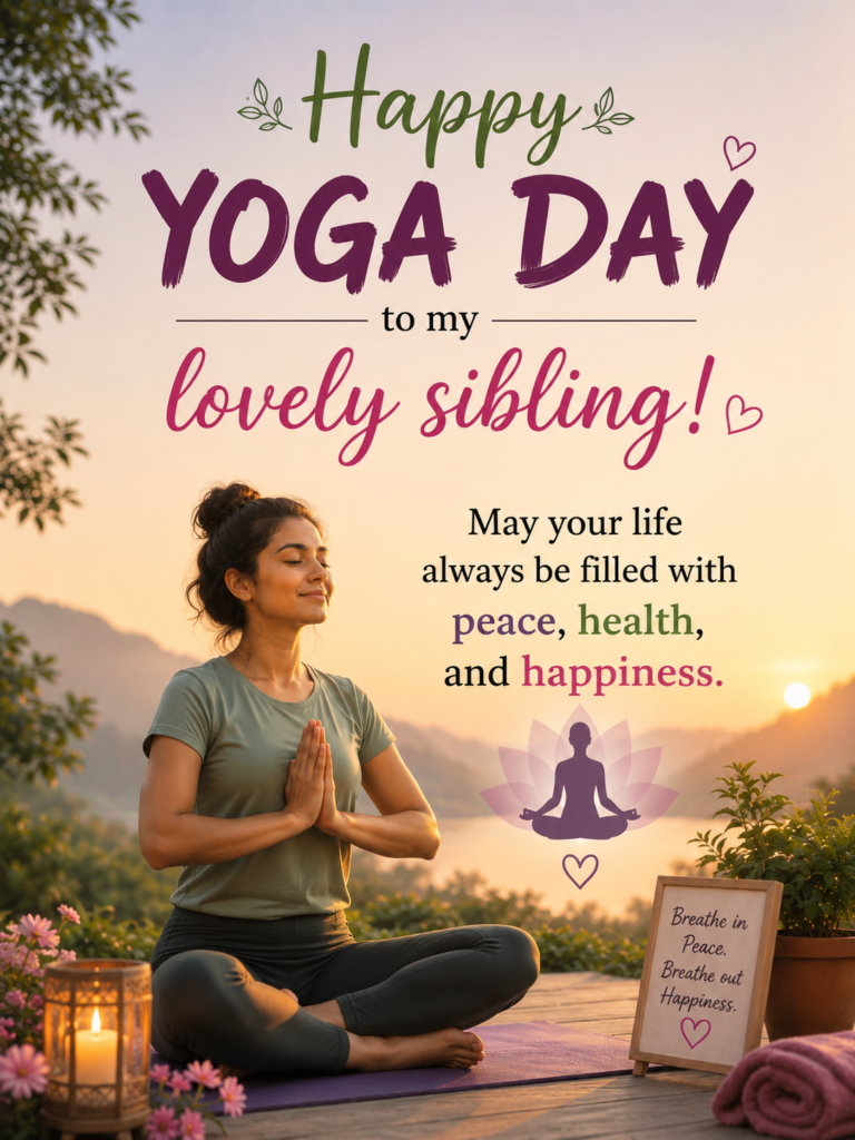 Yoga Day Wishes for Siblings