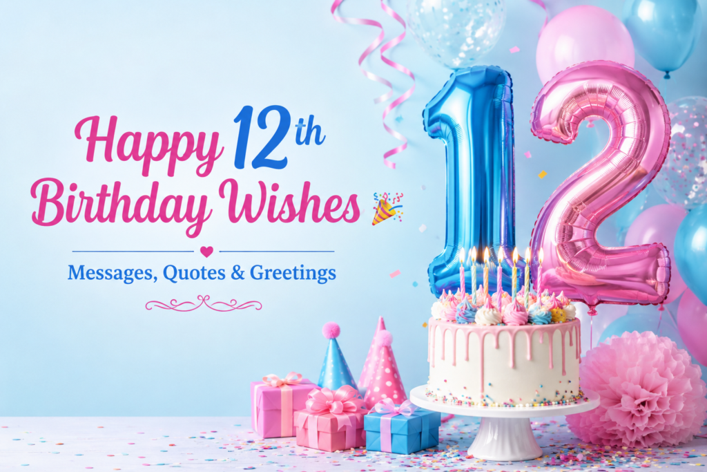 Happy 12th Birthday Wishes