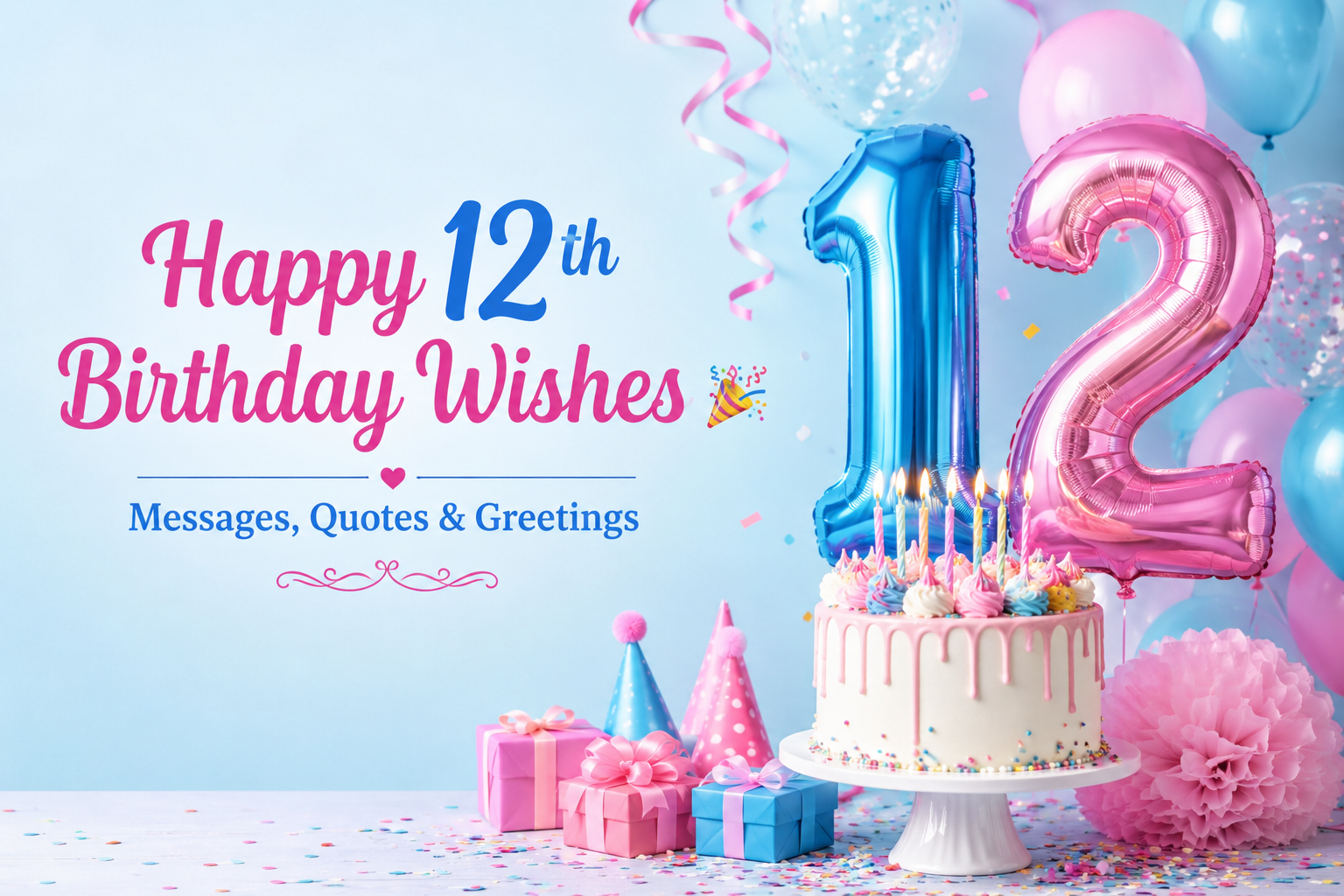 happy 12th birthday wishes