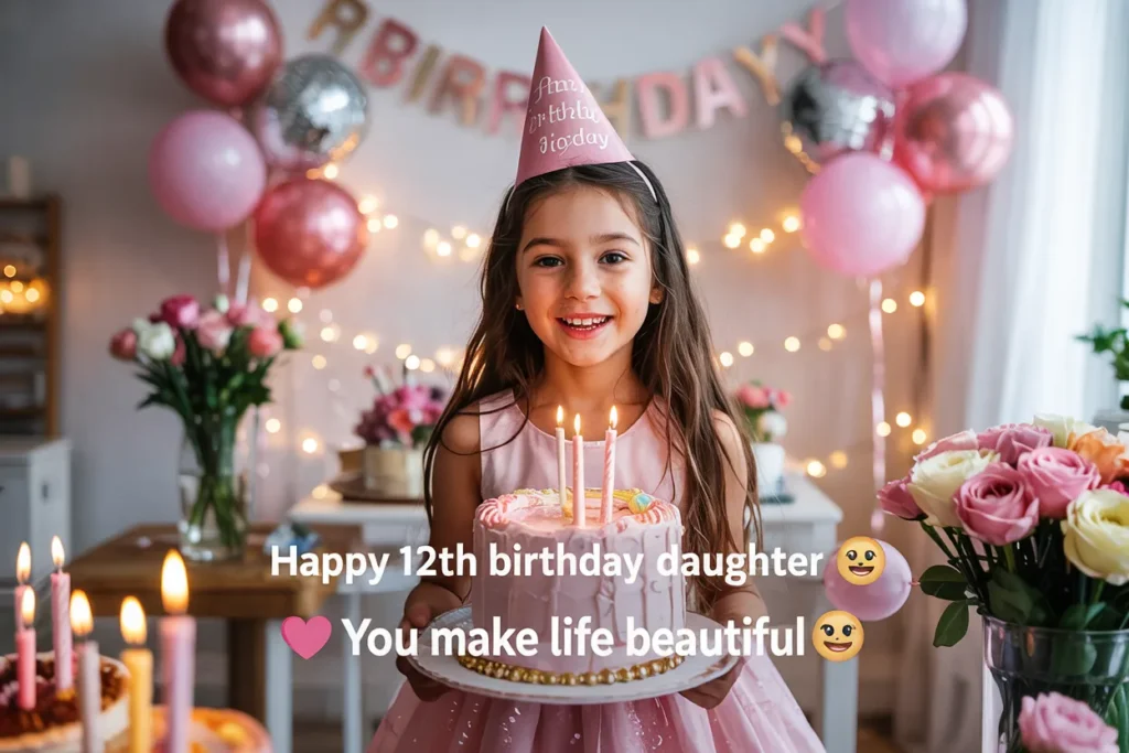 12th Birthday Wishes for Daughter