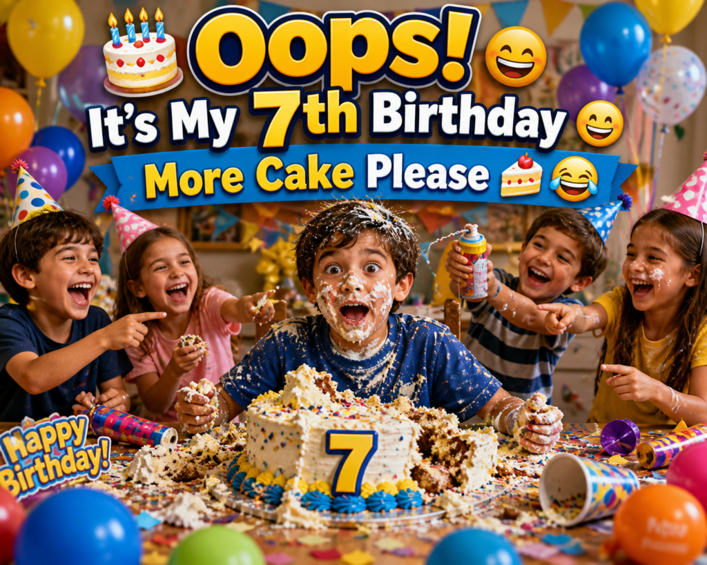 funny 7th birthday wishes