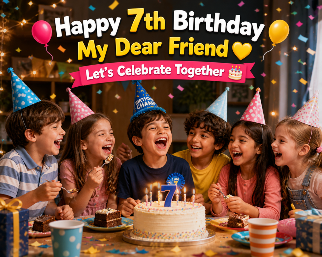 7th birthday wishes for friends