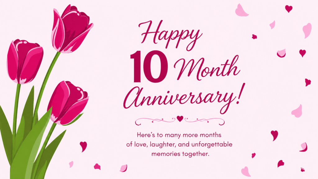 10 month anniversary for husband