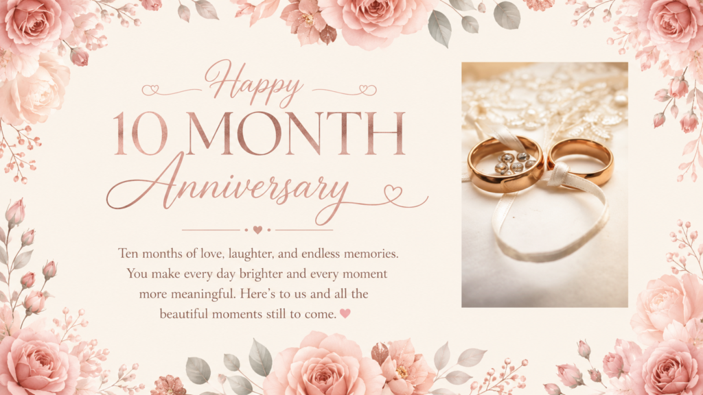10 month anniversary message