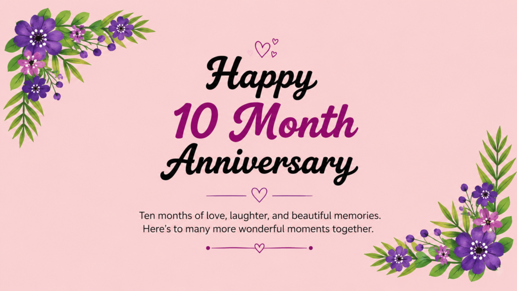 10 month anniversary wish for wife