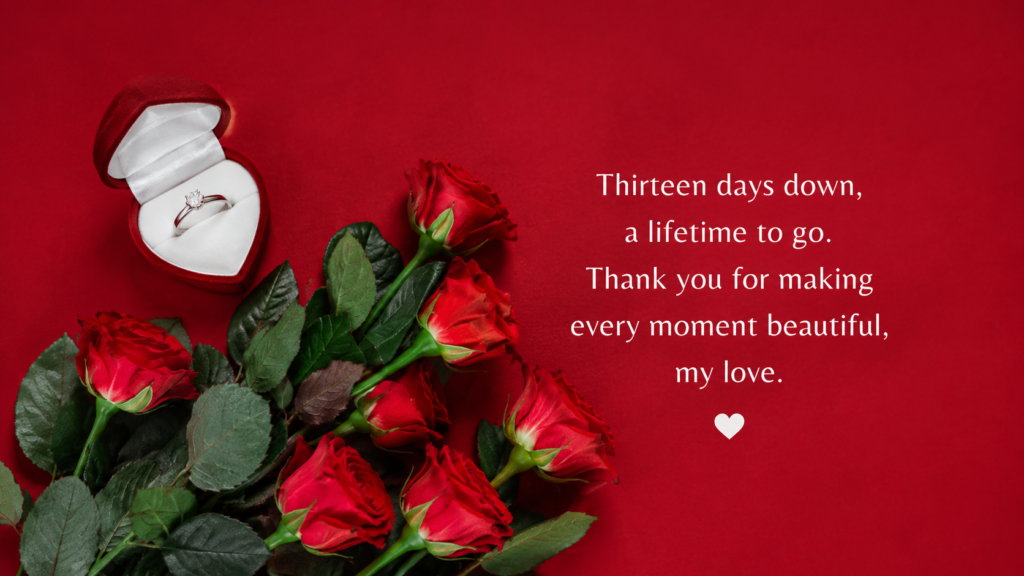 13th Day of Marriage Wish for wife