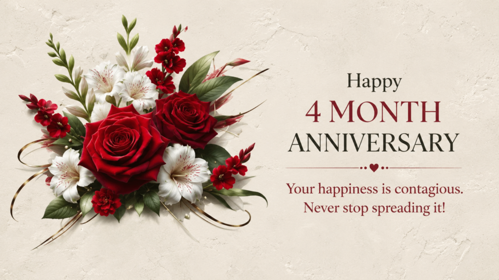 4 months anniversary wish