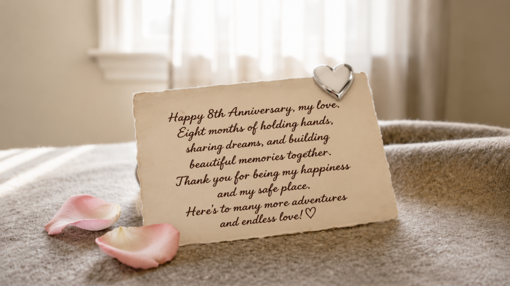8 month anniversary note for husband