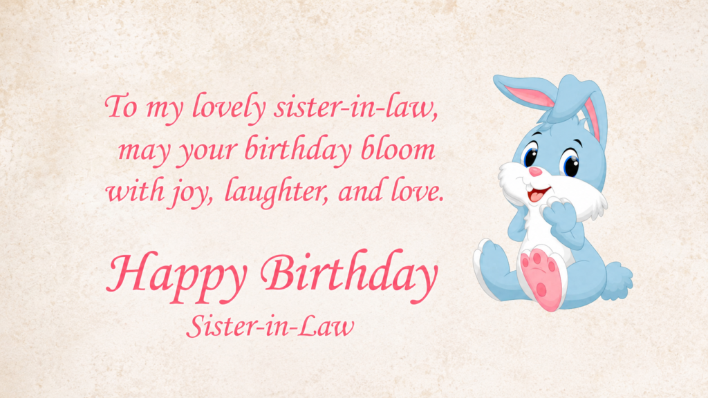 Birthday wish for Sister in law
