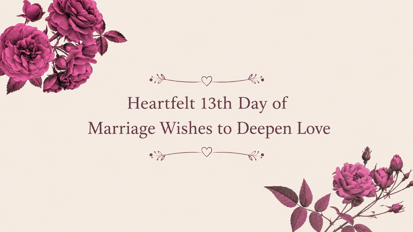 Heartfelt 13th day of marriage wishes