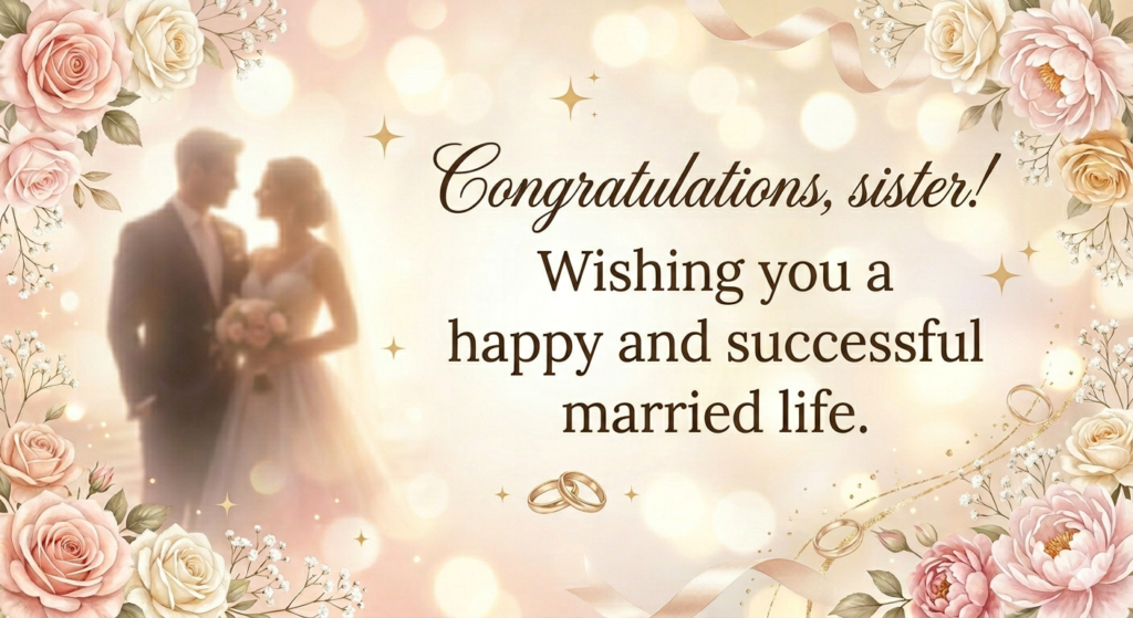 Marriage Wishes for Sister
