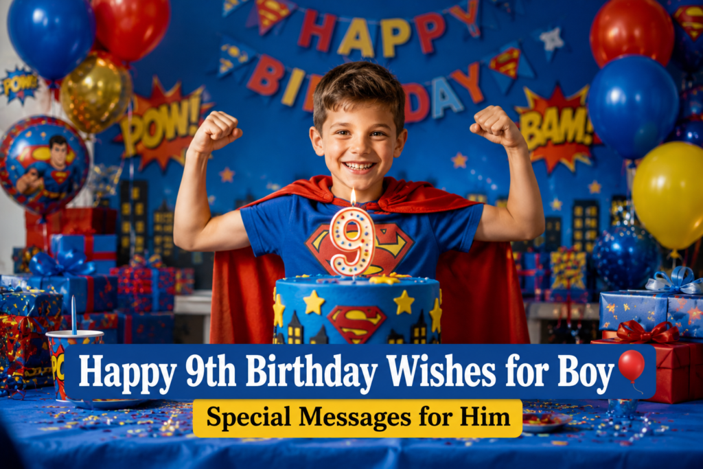 Happy 9th Birthday Wishes for Boy