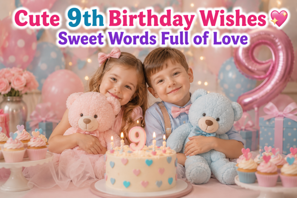 Cute 9th Birthday Wishes