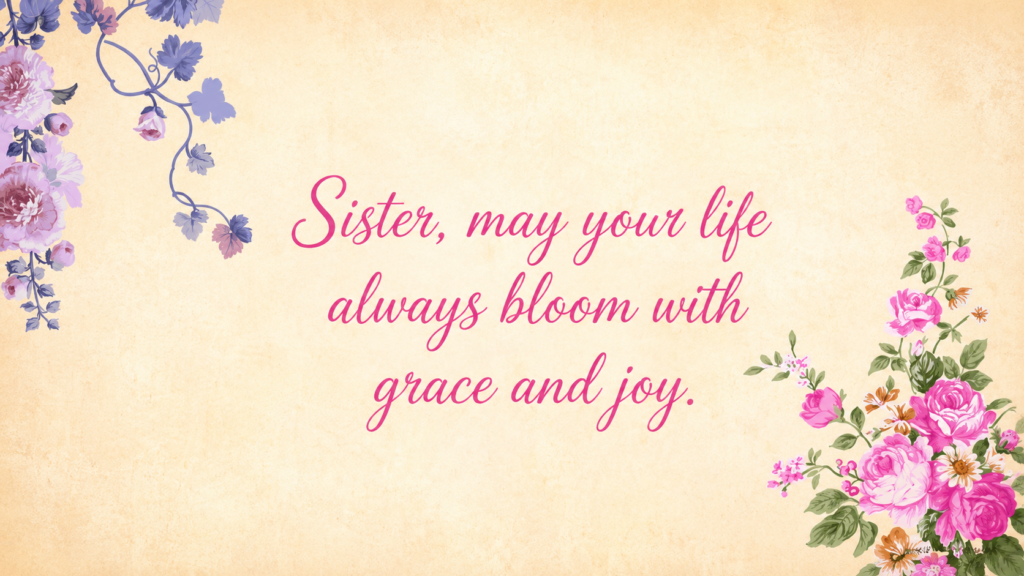 birthday blessing for sister