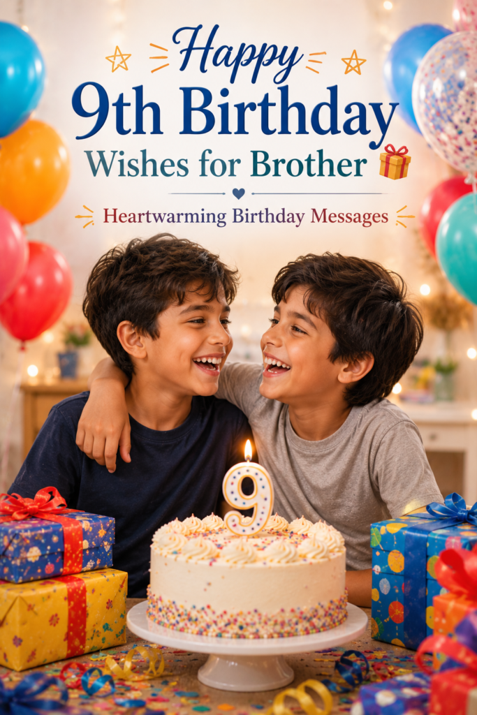 Happy 9th Birthday Wishes for Brother