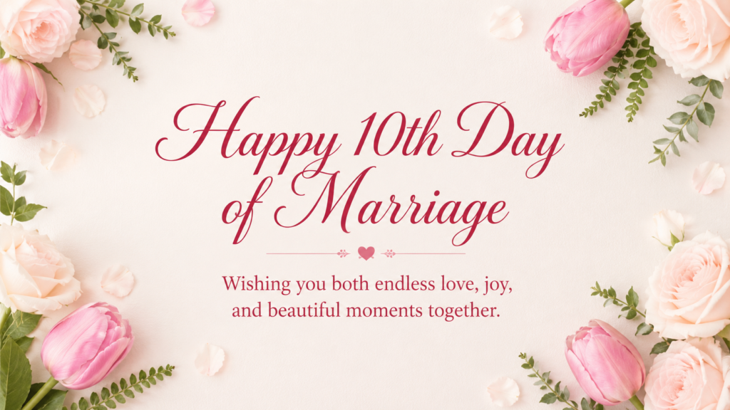 happy 10th day of marriage wish