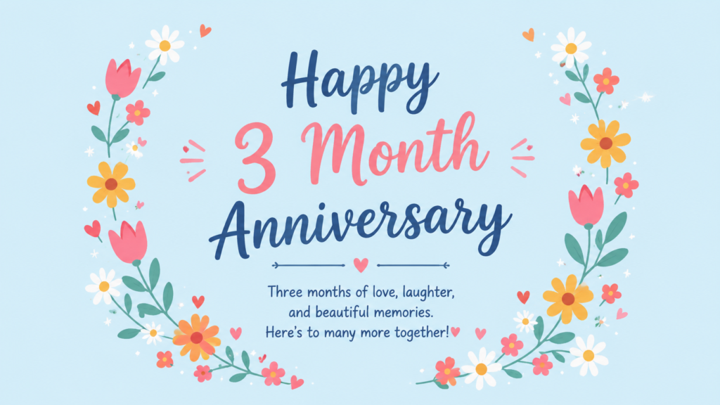 happy 3 month anniversary wishes for boyfriend