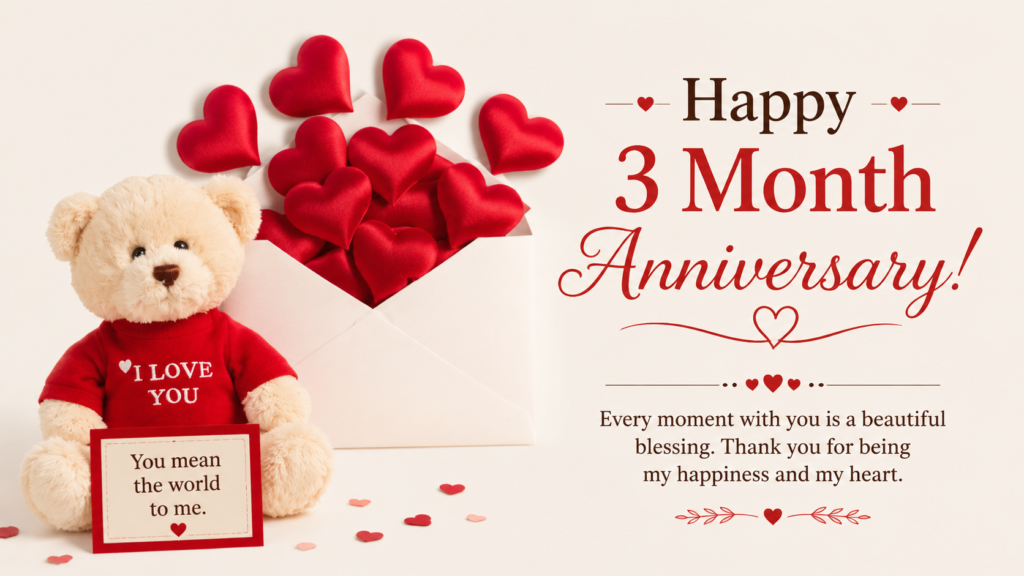 happy 3 month anniversary wishes for wife
