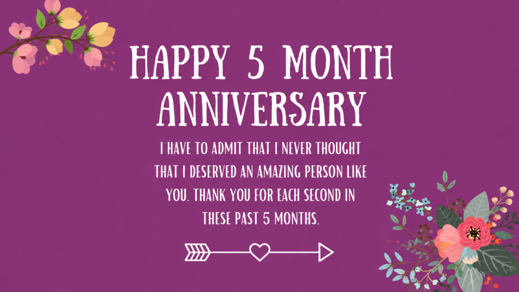 happy 5 month annivesary wishes for partner