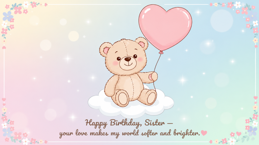 heart touching birthday wish for sister